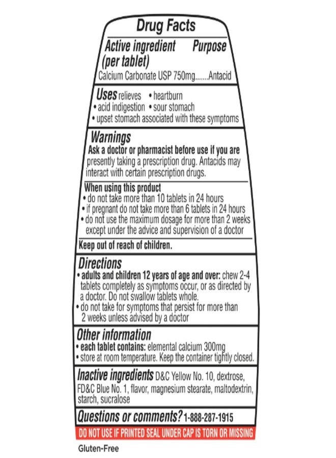 Create and Bundle Antacid Chewable Tablets, 750 mg, Wintergreen Flavor, Calcium Enriched, Peppermint, 96 Ct (Pack of 03) Total 288ct - Image 2